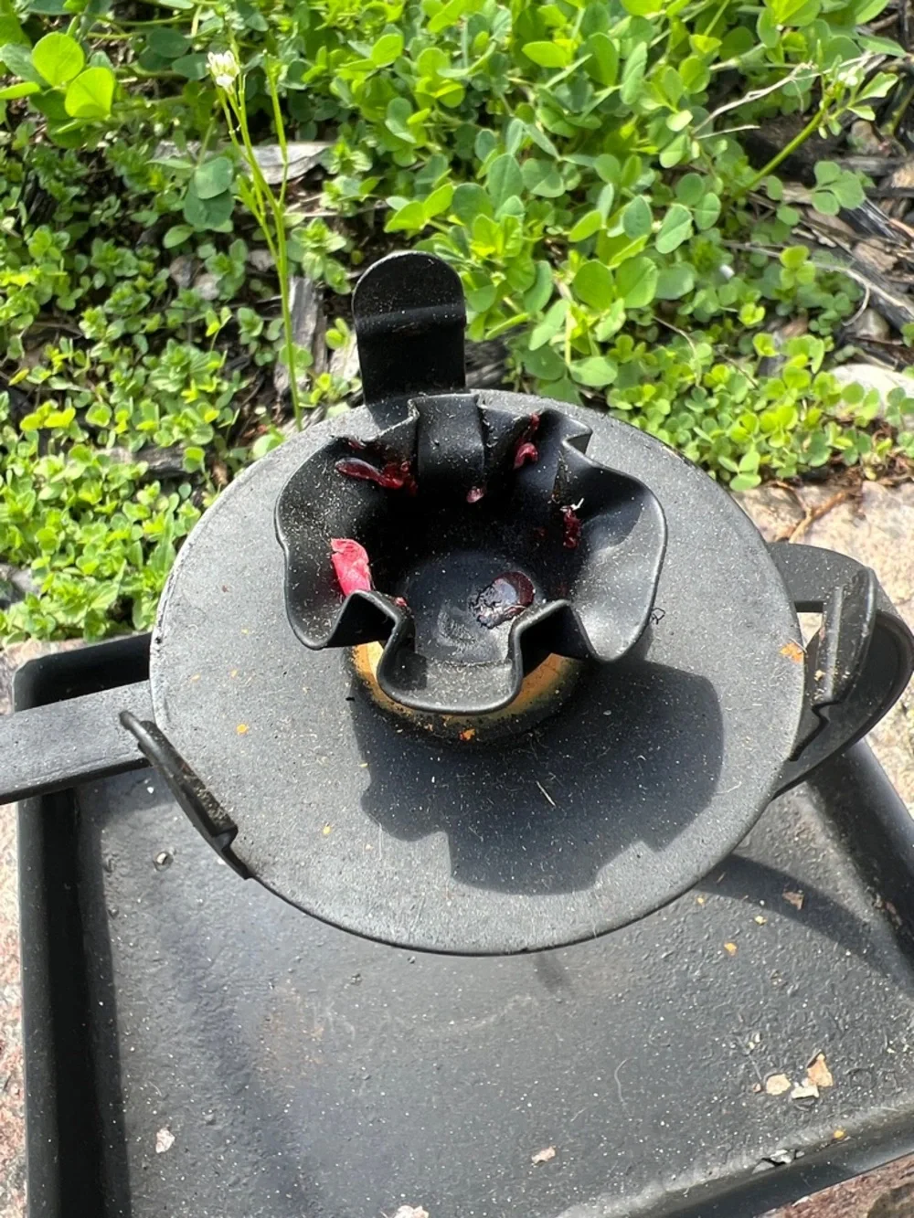 Black Metal Scroll Candle Holder